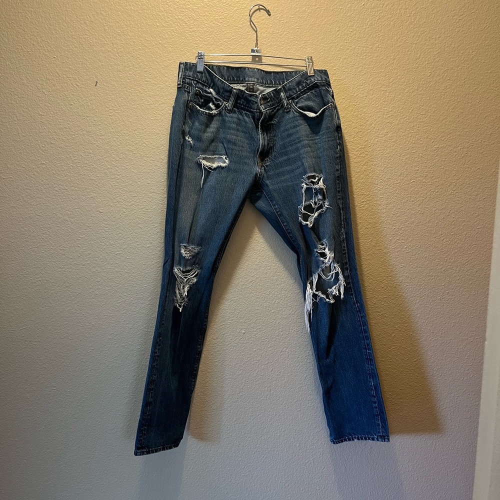 Abercrombie & Fitch Light Blue Straight Slim Jeans